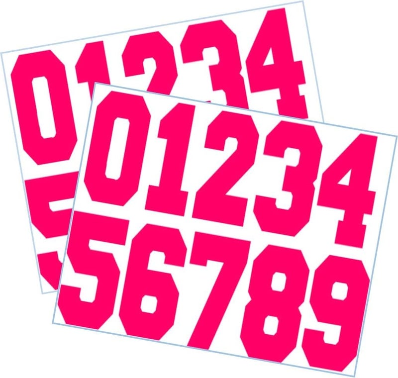 Sports Helmet Numbers 2" Tall by 1" Wide by ® Baseball, Softball, Hockey, Football and Lacrosse